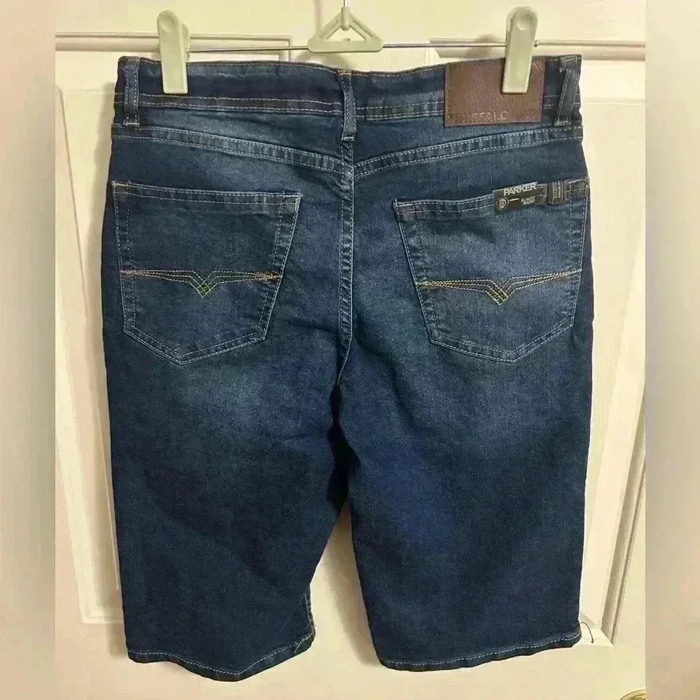 NEW Buffalo David Bitton Boys‎ Parker Slim Fit Shorts Blue Denim Bermuda 18